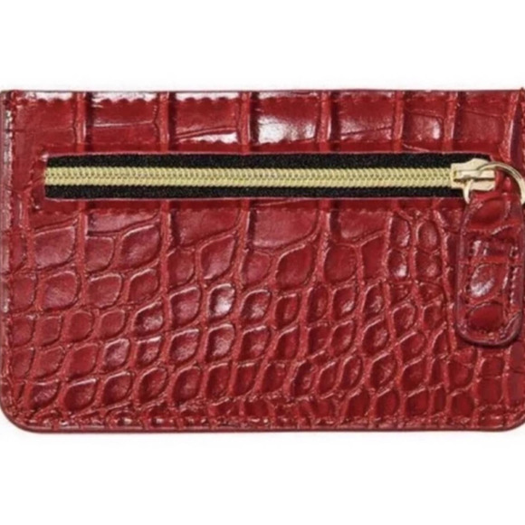 B-low The Belt Red CROC CARD CASE Fabfitfun Winter NEW Wallet - Picture 1 of 6